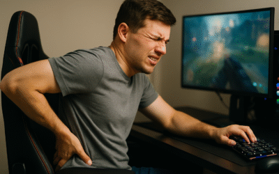 Ergonomia biurka gracza i bóle pleców u mężczyzn